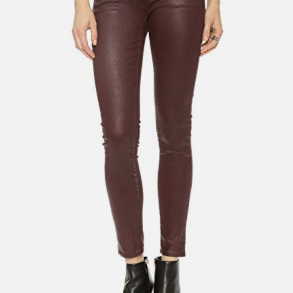 AG Adriano Goldschmied The Legging Ankle Super Skinny Leatherette Jeans 28